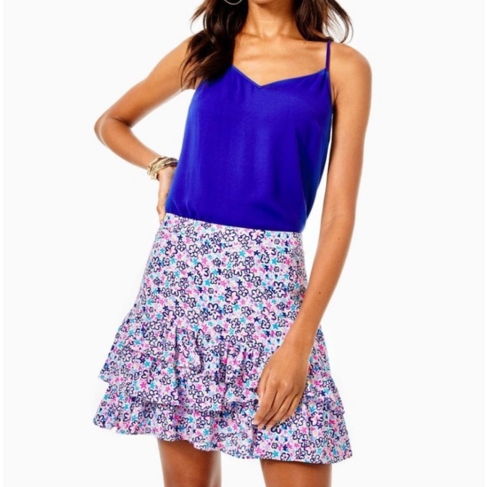 NWT size 8 Lilly Pulitzer Tilly Skirt in Multi Fun Sun Repeat Ditzy